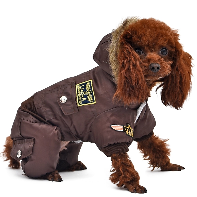 Warm Winter Large Dog Jumpsuit with Pockets