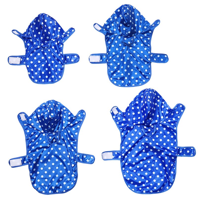 Polka Dot Printed Raincoat for Dogs