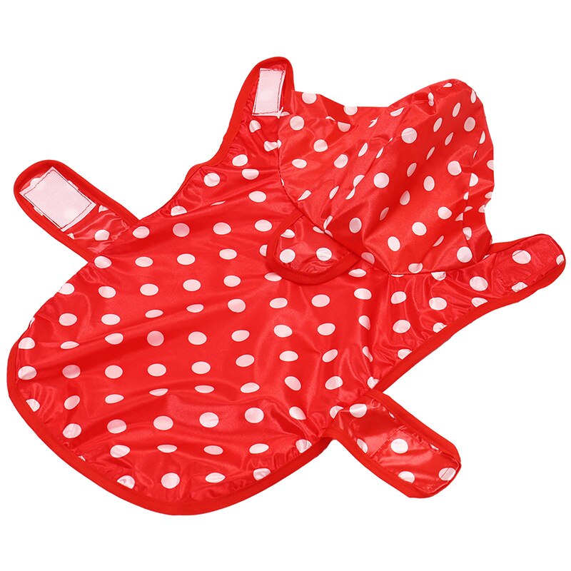 Polka Dot Printed Raincoat for Dogs